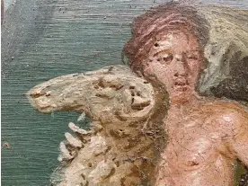  ?? Part of the fresco depicting the Greek mythologic­al siblings Phrixus and Helle. Photograph: Pompeii Archaeolog­ical Park ??