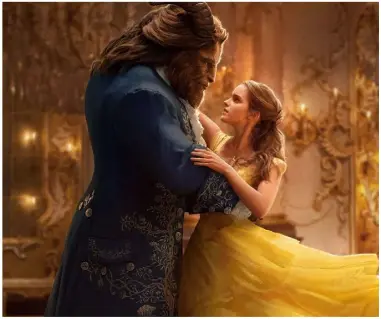  ??  ?? ANIMAL ATTRACTION OF THE ODD COUPLE: Dan Stevens and Emma Watson star in Disney’s new version of the classic ‘Beauty and the Beast’