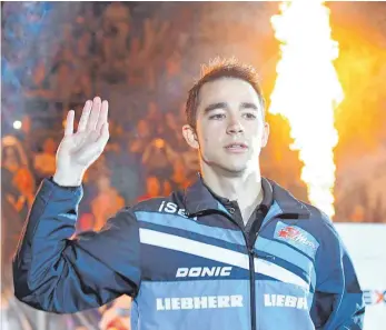  ?? FOTO: ROSCHER ?? Auch für Hugo Calderano ist heute endlich Feuertaufe – wie zuletzt beim Finale imMai in Frankfurt.