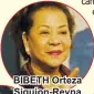  ??  ?? BIBETH Orteza Siguion-Reyna