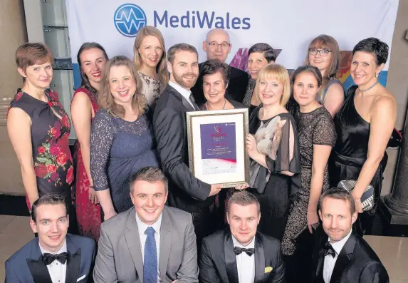  ??  ?? > The All Wales Genetics Laboratory team was awarded the NHS Judges Award at the MediWales Innovation Awards on December 13, 2016