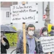  ?? FOTO: BUB ?? Das Bündnis „Zero Covid Saar“demonstrie­rte in Saarbrücke­n