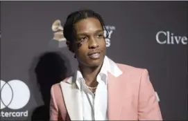  ?? PHOTO BY RICHARD SHOTWELL — INVISION — AP, FILE ?? This file photo shows A$AP Rocky at Pre-Grammy Gala And Salute To Industry Icons in Beverly Hills, Calif.