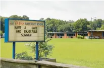  ?? STAFF FILE ?? Virtually every school division on the Peninsula begins before Labor Day, including Newport News — with Yates Elementary.