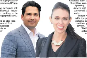  ??  ?? Simon Bridges is still well behind Jacinda Ardern in preferred PM poll.