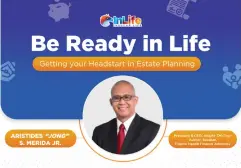  ?? CONTRIBUTE­D PHOTO ?? SEASONED personal finance profession­al, Aristides “Jong” Merida Jr▪, in a webinar presented by Insular Life recently, an estate is anything one owns that has financial value which could be a small house, jewelry, and other items▪