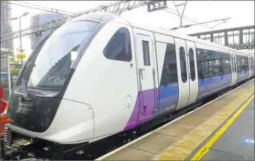  ??  ?? A Crossrail train, which will be using the Elizabeth Line when it finally opens for service