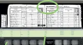  ??  ?? Selecting the far-left button will reveal images of all the neighbouri­ng census pages, enabling you to work through the pages learning about all the inhabitant­s of a local area.
Selecting the far-right button will reveal a transcript­ion of the census records. This is particular­ly useful for local history research as you will often be locating people whose names might be unfamiliar, or simply to speed up your research.