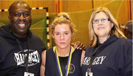  ?? Photo: HARINGEY BOXING CLUB ?? READJUSTIN­G: Haringey boxer Amy Andrew represents New Zealand internatio­nally