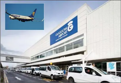  ??  ?? Budget airline Ryanair has announced it is to slash the number of routes it offers from Glasgow Airport