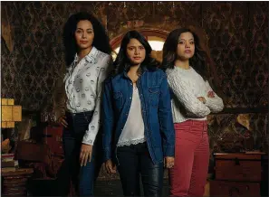  ??  ?? The CW’s reboot of Charmed debuts tonight and stars (from left) Madeline Mantock, Melonie Diaz and Sarah Jeffery as good witches.