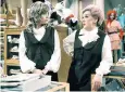  ??  ?? Two girls, one cat: Wendy Richard and Mollie Sugden in Are You Being Served?