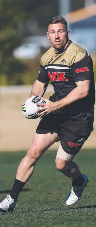  ?? Picture: BRETT COSTELLO ?? Titans’ dynamic new recruit Bryce Cartwright, during his time with Penrith.