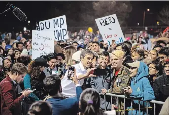  ?? CHRIST CHAVEZ
GETTY IMAGES ?? Beto O’Rourke joined other local leaders and civil rights groups at an event to counter Trump’s rally in El Paso.