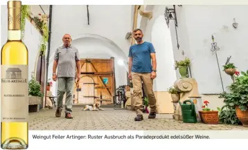  ?? ?? Weingut Feiler Artinger: Ruster Ausbruch als Paradeprod­ukt edelsüßer Weine.