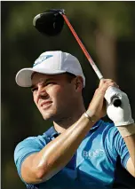  ?? Associated Press ?? Martin Kaymer, of Germany, watches his tee shot on the 18th hole during the first round of the U.S. Open golf tournament Thursday in Pinehurst, N.C.