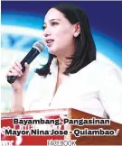  ?? FACEBOOK ?? Bayambang, Pangasinan Mayor Nina Jose - Quiambao /