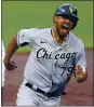  ?? JIM MONE — THE ASSOCIATED PRESS ?? White Sox slugger and AL MVP Jose Abreu led the majors with 60RBIs in 2020.