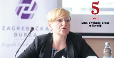  ?? GORAN STANZL/PIXSELL ?? Ivana Gažić, predsjedni­ca Uprave Zagrebačke burze