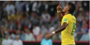  ?? Picture: EPA ?? PAULINHO: Celebrates after scoring Brazil’s opener against Serbia in Moscow last night.