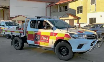  ??  ?? South Canterbury’s Gary Harford heads to Nelson in his smoke chaser vehicle.