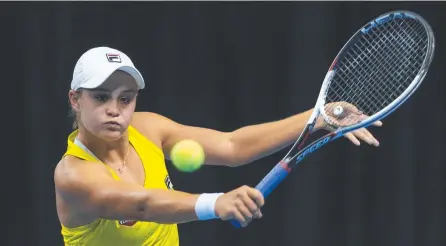  ?? Picture: AAP IMAGE ?? Ash Barty is Australia’s leading hope for a Fed Cup final win.