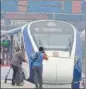  ?? SANJEEV VERMA/HT FILE ?? India's first semi-high speed train, Vande Bharat Express, inaugurate­d in New Delhi in 2019.