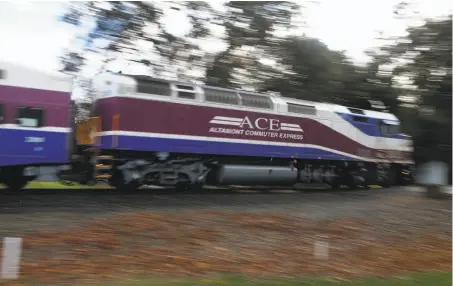  ?? Paul Chinn / The Chronicle ?? Altamont Corridor Express trains will be able to meet the Dec. 31 timeline because the system is so small, a spokesman says.