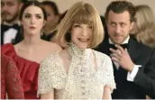  ?? — AP ?? Heavenly Bodies: Fashion and the Catholic Imaginatio­n exhibition in New York. Anna Wintour at the gala celebratin­g the opening of the