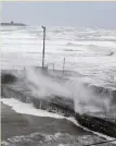  ??  ?? Rush harbour in North Co Dublin during Storm Emma. Photo: Mark Condren