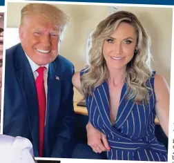  ?? ?? Support: Lara Trump with Donald, and (left) in that ‘tacky’ New Year’s Eve dress with Eric