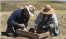  ?? Haas/UC Davis/AFP/Getty Images ?? Archaeolog­ical digs at the Wilamaya Patjxa site in Peru revealed a woman buried with hunting tools. Photograph: Randall