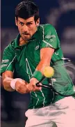  ??  ?? Numero 1 Novak Djokovic, 33 anni ha vinto 17 Slam tra cui 3 Us Open