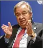  ?? ALBERTO PEZZALI / AP ?? U.N. Secretary-General Antonio Guterres said the Glasgow talks “are in a crucial moment.”