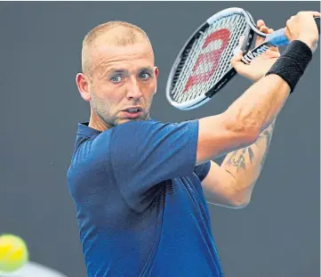  ??  ?? DOUBLE WIN: Britain’s Dan Evans played two matches yesterday in Australia.