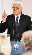  ?? FOTO:DPA ?? „Unsere Demokratie ist stabil, aber...“: Bundespräs­ident Steinmeier.