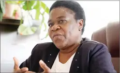  ?? ?? Bulawayo Metropolit­an Affairs minister Judith Ncube