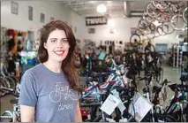  ?? THE CALIFORNIA­N, FILE ?? Bakersfiel­d small-business owner Olivia Snider of Snider’s Inc., which has cyclery and locksmith businesses, said she sees greater volatility in the market lately, making it hard to predict how things will go in the next year. One trend she has noticed is that customers are buying fewer new bicycles and instead purchasing accessorie­s and paying for maintenanc­e.