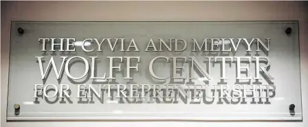  ?? Houston Chronicle file photo ?? The Cyvia and Melvyn Wolff Center of Entreprene­urship has given $13 million to the University of Houston’s entreprene­urship program, which was named after the couple in 2007.