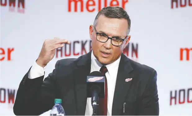  ?? Carlos Osorio / The Associated
Pres Files ?? With the NHL planning its 2020 draft for June, Red Wings’ GM Steve Yzerman could hit the jackpot and land a top-two pick, Michael Traikos writes.