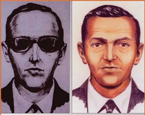  ?? Courtesy: FBI ?? A police identikit shows how authoritie­s believe the suspect may have looked. More than four decades later, three amateur scientists think they may have found evidence that would narrow down Cooper’s identity to that of an aerospace engineer.