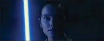  ?? DISNEY ?? Daisy Ridley again portrays Rey in “Star Wars: The Rise of Skywalker.” Could Rey possibly turn to the dark side, as one moment of pre-release footage suggests?