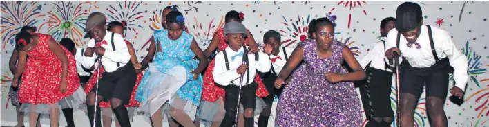  ??  ?? ‘Groove in Sophiatown’ as the children show off the dances their Mkhulu and Gogo grandparen­ts performed in times gone by Photos: Dave Savides