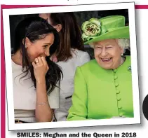  ??  ?? SMILES: Meghan and the Queen in 2018