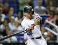  ?? THE ASSOCIATED PRESS ?? The Yankees acquired major league home run leader Stanton from the Marlins for All-Star second baseman Starlin Castro and a pair of prospects earlier this winter.