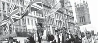  ?? REUTERS ?? La manifestac­ión se concentró en Trafalgar Square, a escasas cuadras de Downing Street.