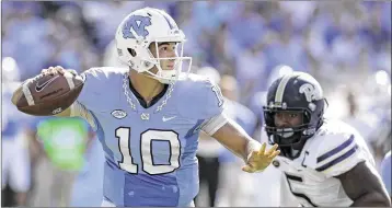  ?? GERRY BROOME / ASSOCIATED PRESS ?? North Carolina quarterbac­k Mitch Trubisky is one of the most accurate passers in the ACC. Today, he will face a Florida State defense ranked last among Power Five conference teams in yards allowed per play.