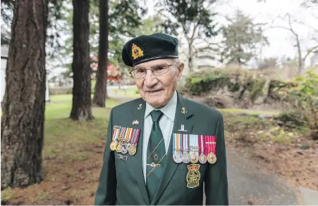  ?? DARREN STONE, TIMES COLONIST ?? “We weren’t taught our culture because it wasn’t considered something to be proud of at that time,” says Sooke’s Victor Flett. “But I did learn about my grandfathe­r giving his life for his country. We were all aware of that and all very proud of that.”