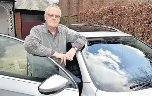  ??  ?? ●●Peter Bulger’s car which was damaged at Parrs Wood Metrolink Station