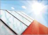  ??  ?? Solar water-heating systems take advantage of the sun and help the environmen­t.